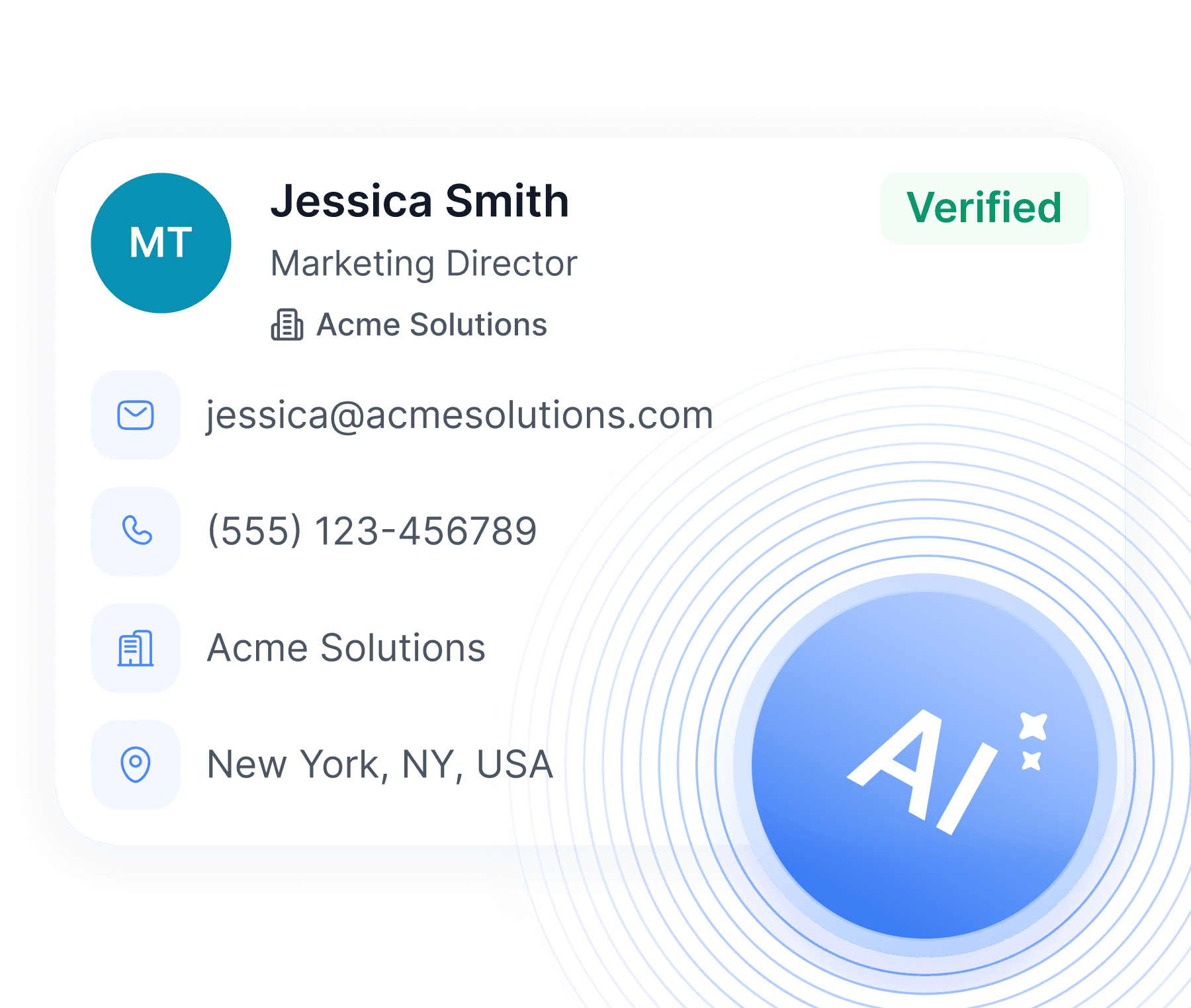 fileadeX lead verification and enrichment interface with verified business details