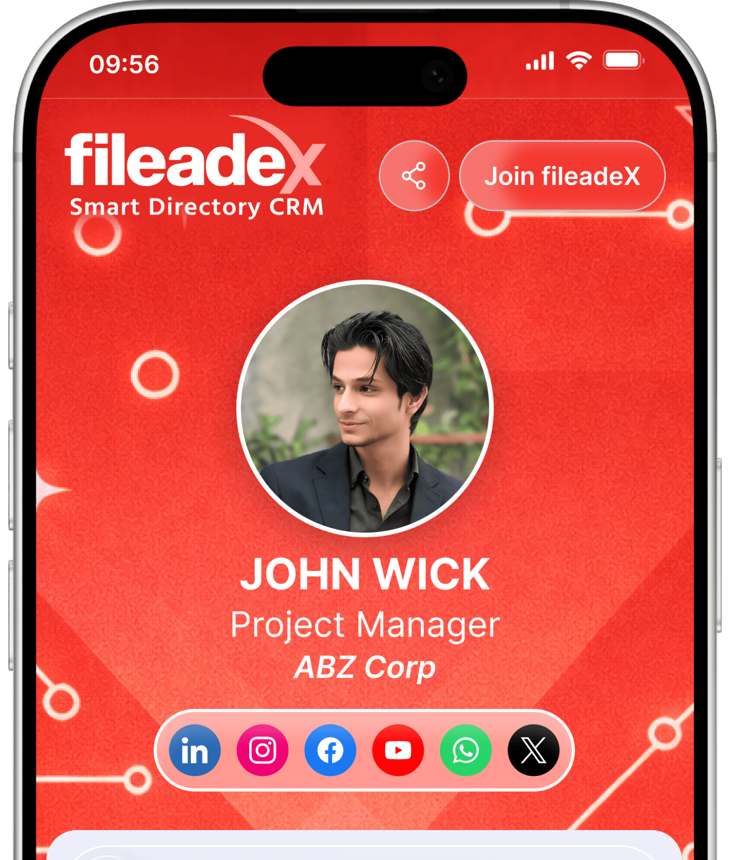 fileadeX smart directory CRM digital rolodex preview